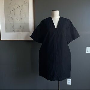Kowtow Black Organic Cotton Oversized Tent Midi Dress XS Minimalist